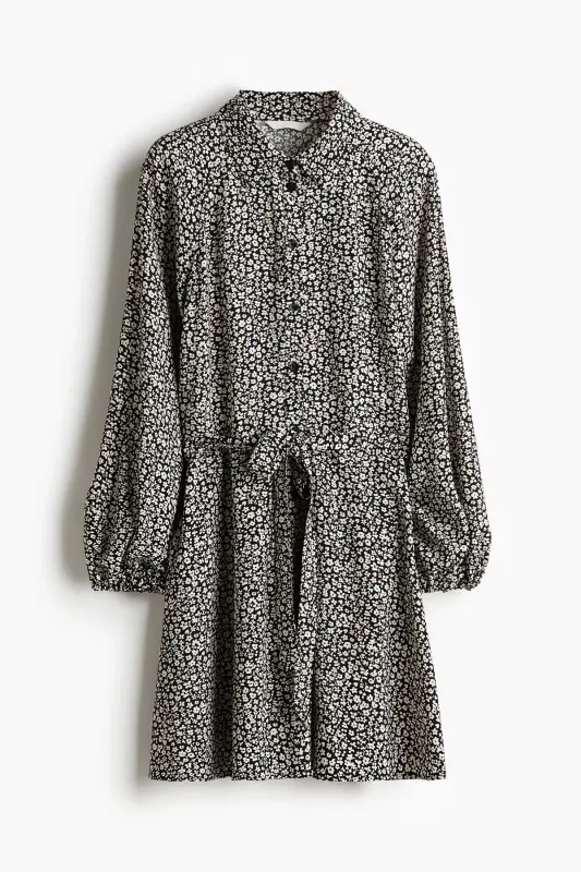 Balloon sleeve dress - 1