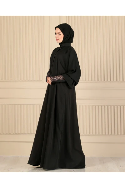 Balloon Sleeve Lace Ferace & Abaya - 4