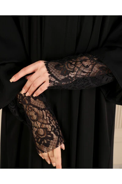 Balloon Sleeve Lace Ferace & Abaya - 6