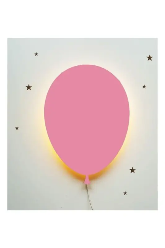 Balon Kecha Chiroq Bolalar Xonasi Chaqaloqlar Xonasi Dekorativ Yorug'lik 30cm-Pushti - WINDLY CONCEPT
