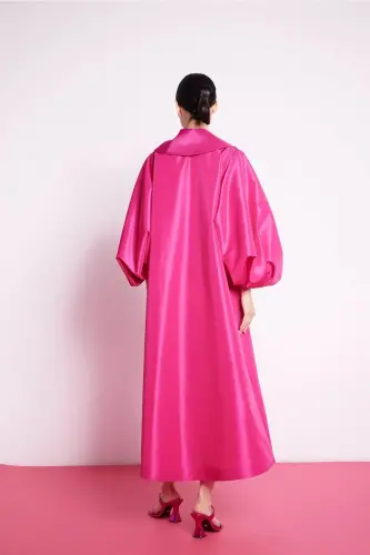 Balon yengli tafta ko'ylak fuchsia-fuchsia - 6