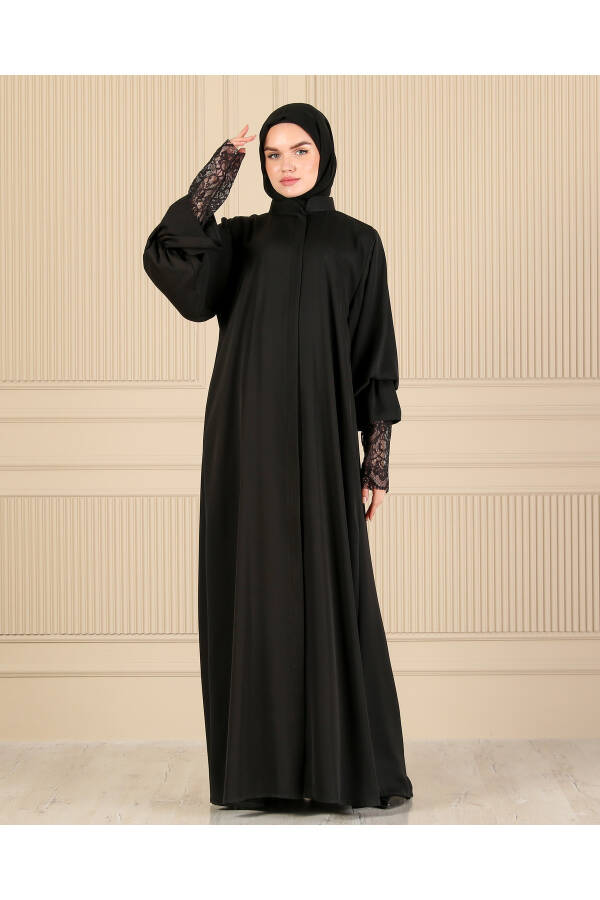 Balon yengli va dantelli Ferace & Abaya - 3