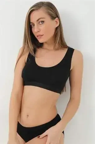 Bamboo 2-Pack Women's Padded Racerback Tank Top Black - 14