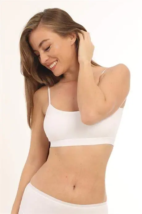 Bamboo 2-Pack Women's Padded Shelf Bra Cami Tank Top White - 2