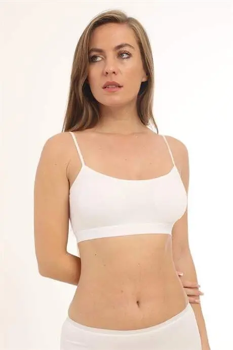 Bamboo 2-Pack Women's Padded Shelf Bra Cami Tank Top White - 9