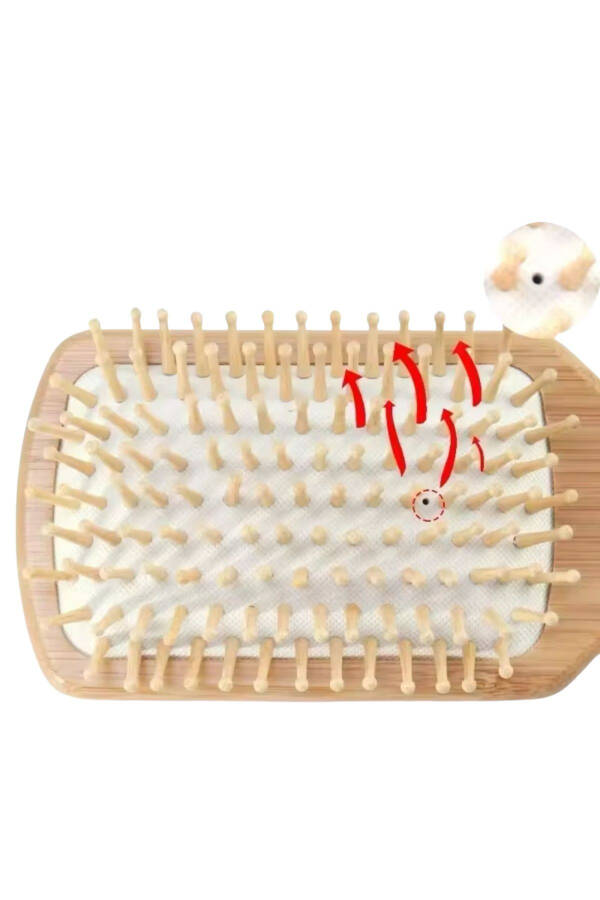 Bamboo Bristle Hair Brush - 4