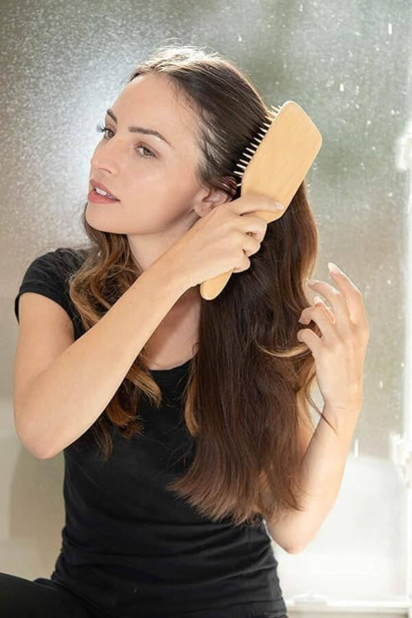 Bamboo Bristle Hair Brush - 5