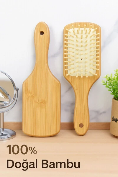 Bamboo Bristle Hair Brush - SOSYETEDÜKKANI