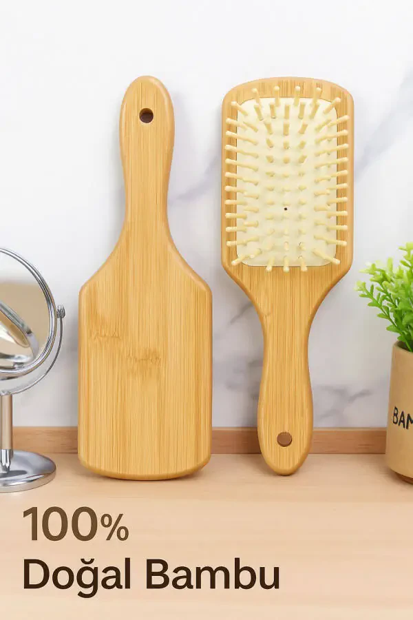 Bamboo Bristle Hair Brush - 1