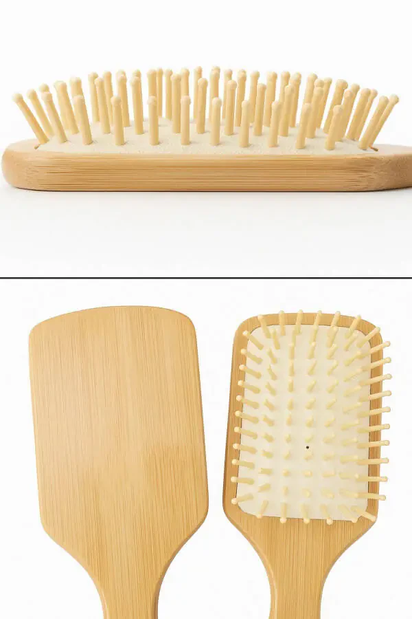 Bamboo Bristle Hair Brush - 4