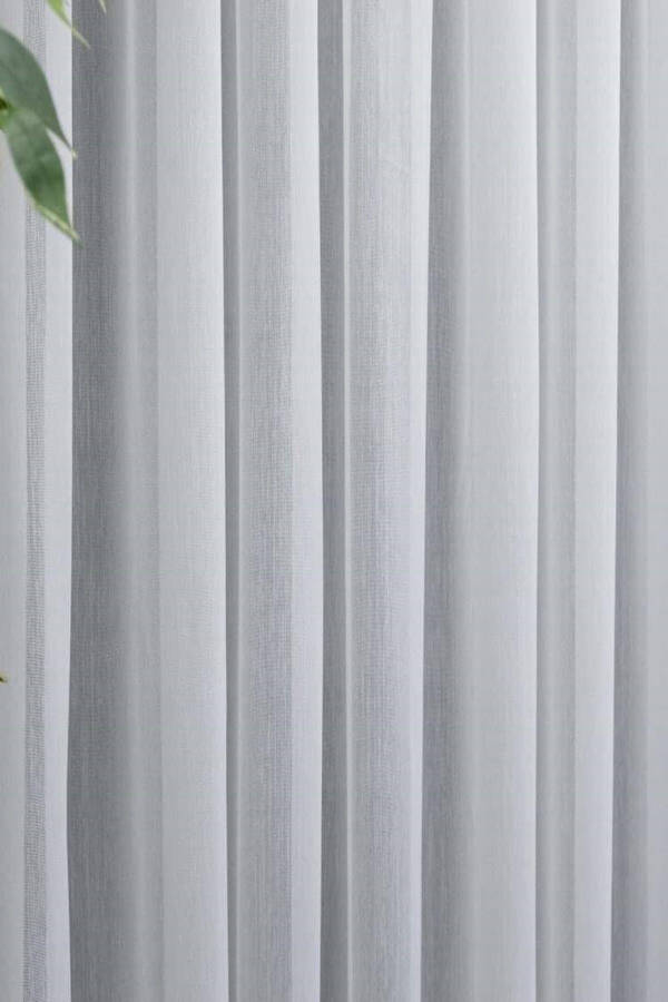 Bamboo Curtain with Ruffles, Wrinkle-Free, Ironless, Sheer Curtain, 1 to 3 Pleated - 15