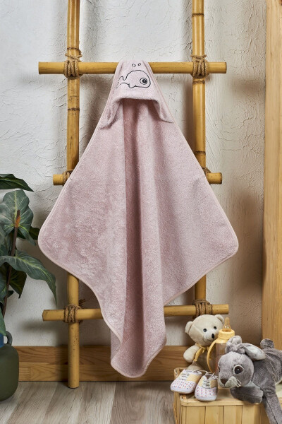 Bamboo Fish Embroidered Baby Towel Swaddle And Pouch Set - 3