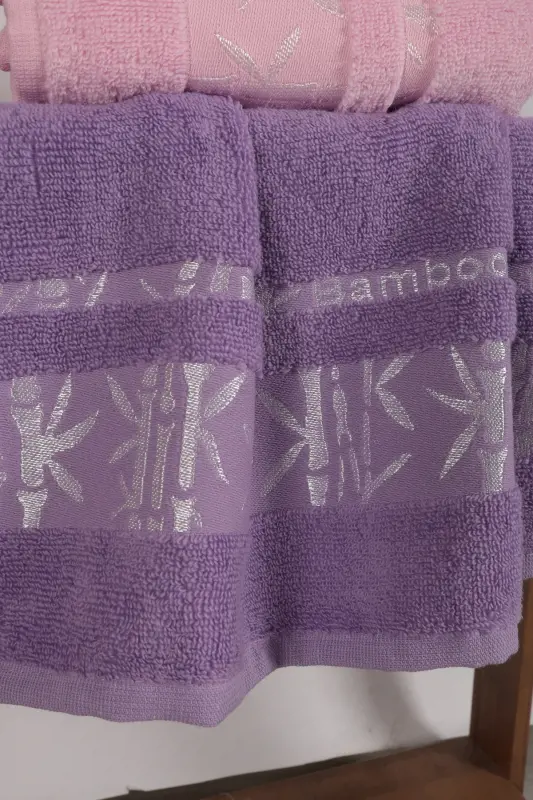 Bamboo Hand Towel 6 Pieces 50x90 Cm Soft Hand Towel - Multi-Color - 4