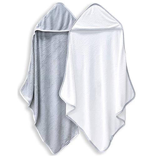 BAMBOO QUEEN 2 Pack Baby Bath Towel - Rayon made from bamboo, Ultra Soft Hooded Towels for Babies,Toddler,Infant - Newborn Essential -Perfect Baby Registry Gifts for Boy Girl - 21