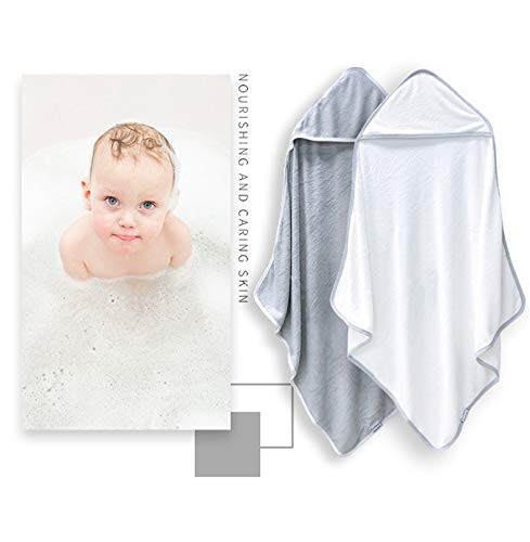 BAMBOO QUEEN 2 Pack Baby Bath Towel - Rayon made from bamboo, Ultra Soft Hooded Towels for Babies,Toddler,Infant - Newborn Essential -Perfect Baby Registry Gifts for Boy Girl - 13