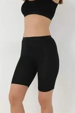 Bamboo Women's Black Knee-Length Leggings - BÜYÜKBEDENIZ (1)