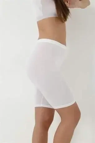 Bamboo Women's White Knee-Length Leggings - 3