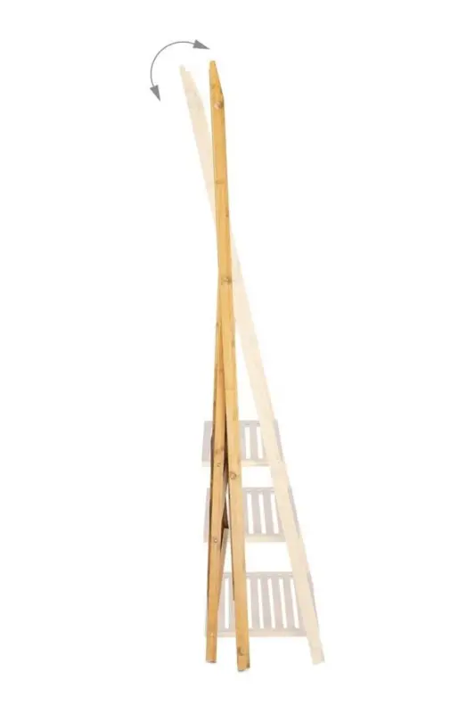Bambu 3 Raflı Sochiqlar uchun Ilgichli Hammom Tartibga Soluvchi Sochiq Uslagichi Db-0006 - 5