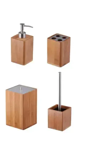 15701 Bamboo 4'lü Kovalı Banyo Seti - 2