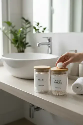 Bambu Kapak Cam Kulak Pamuğu Ve Pamukluk 250ml - 6