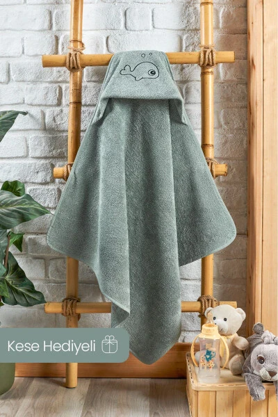 Bambuk baliq naqshli chaqaloq sochiq, o'rash va xalta to'plami - EIFIN