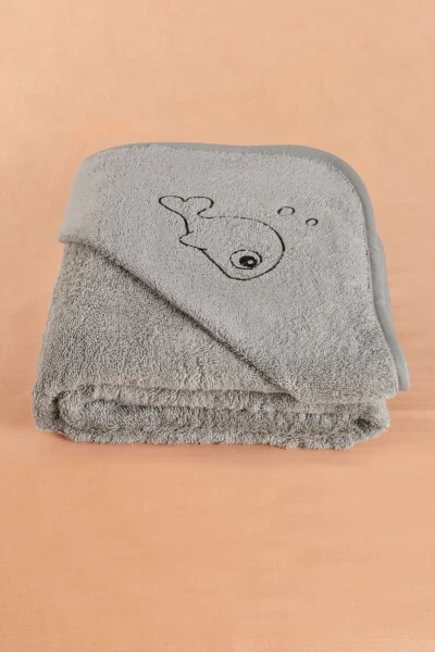 Bambuk baliq naqshli chaqaloq sochiq, o'rash va xalta to'plami - 5