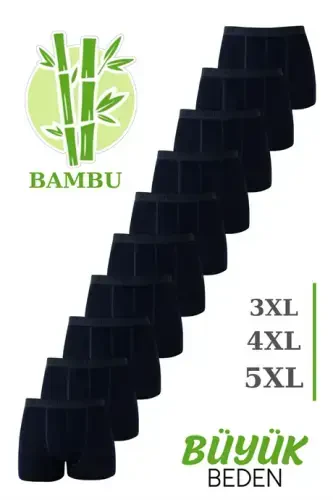 Bambukdan tayyorlangan kattal hajmdagi erkaklar uchun kulrang shim shim 10 dona - 1