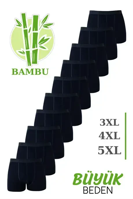 Bambukdan tayyorlangan kattal hajmdagi erkaklar uchun kulrang shim shim 10 dona - 1