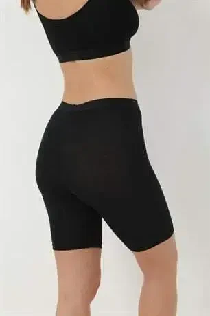 Бамбуковые женские черные до колен леггинсы - 6