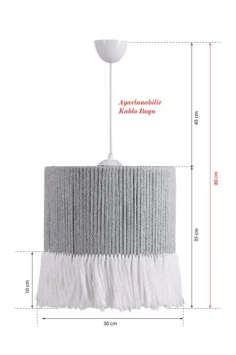 Bandit Handmade Chandelier Gray White Hnmd-42-Gray White - 5