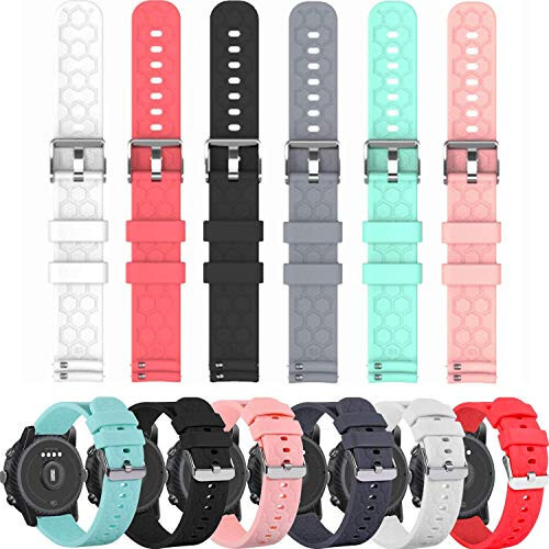 Bands Compatible for AGPTEK LW11/uaue T60,T50S/Kuizil T70/TOZO S3,S5/ENOMIR IDW19/QONBINK L70 Replacement Wristbands Colourful Silicone Bracelet 22MM Quick Release Strap Arm Bands, Soft and Durable - 1