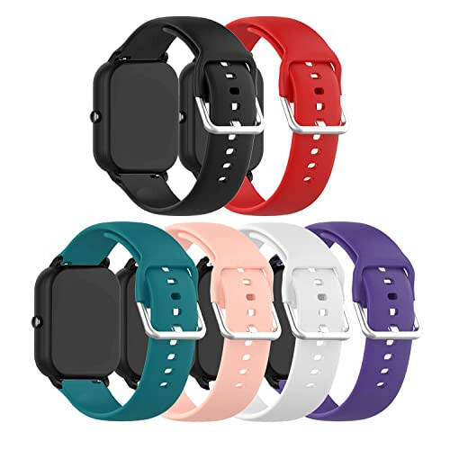 Bands Intended for GloryFit P66 Replacement Watch Straps 22MM Classic Soft Silicone Colourful Breathable Quick Fit Wristband for GloryFit/NiUFFiT/Hendari/Ddidbi/Narcid/Popglory P66 Smartwatch for Women Men - 7