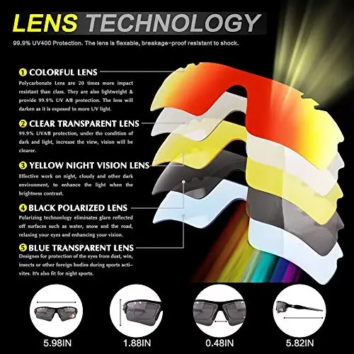 BangLong Polarized Sports Sunglasses Cycling Sun Glasses for Men Women with 5 Interchangeable Lenes for Running Baseball Golf - 3