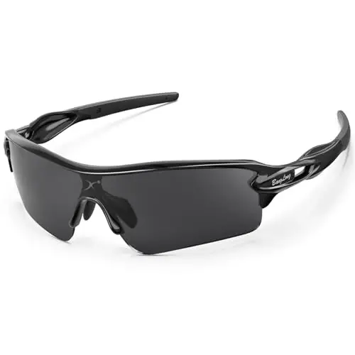 BangLong Polarized UV400 Sports Sunglasses with 5 Lenses for Men Women | TR90 Flexible Frame, 5 Interchangeable Lens with RX Insert, 0.9oz Sports Glasses for Running Cycling Baseball Hiking - 1