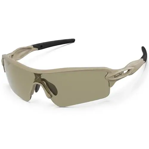 BangLong Polarized UV400 Sports Sunglasses with 5 Lenses for Men Women | TR90 Flexible Frame, 5 Interchangeable Lens with RX Insert, 0.9oz Sports Glasses for Running Cycling Baseball Hiking - 1
