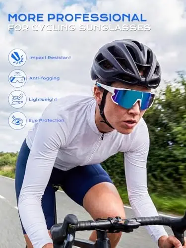 BangLong TR90 Sports Sunglasses for Men Women Baseball Running Cycling | UV400 Protection, Flexible TR90 Frame, Adjustable Non-slip Rubber Nose Pads, Lightweight Sun Glasses for Outdoor Sports - 4