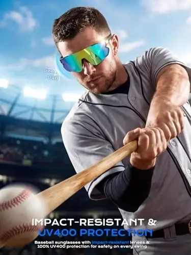 BangLong TR90 Sports Sunglasses for Men Women Baseball Running Cycling | UV400 Protection, Flexible TR90 Frame, Adjustable Non-slip Rubber Nose Pads, Lightweight Sun Glasses for Outdoor Sports - BANGLONG (1)