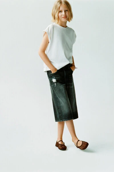 BANTLI DÜZ RENK T-SHIRT-Beyaz - 3