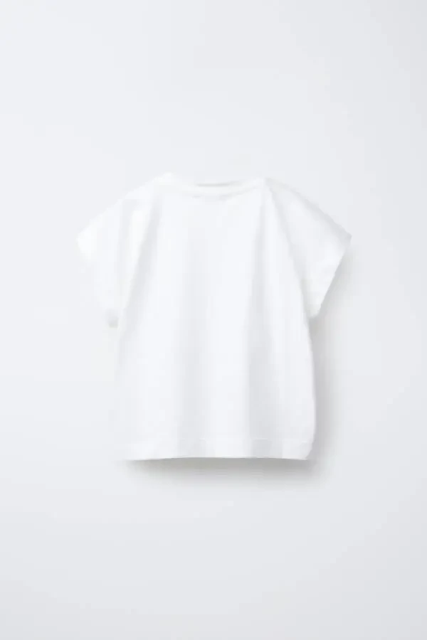 BANTLI DÜZ RENK T-SHIRT-Beyaz - 6