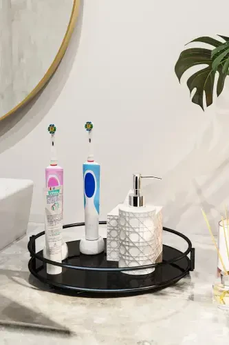 Banyo Düzenleyici Organizer Tepsi Dekoratif Düzenleyici Takı ve Makyaj Organizeri - 1