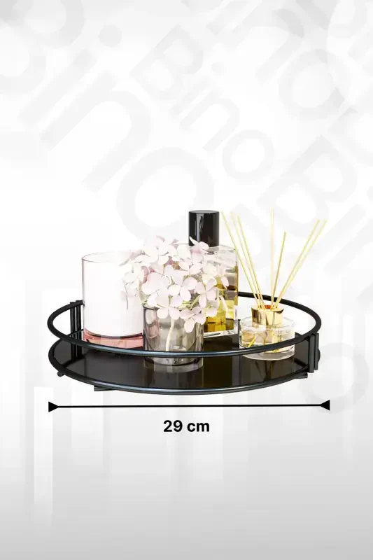 Banyo Düzenleyici Organizer Tepsi Dekoratif Düzenleyici Takı ve Makyaj Organizeri - 2