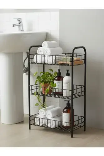 Banyo metall tokchasi, ko'p maqsadli metall tokcha. - 3