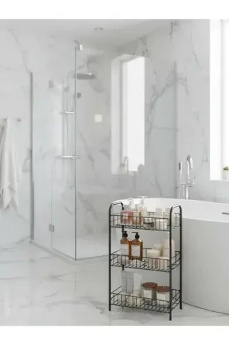 Banyo metall tokchasi, ko'p maqsadli metall tokcha. - 6