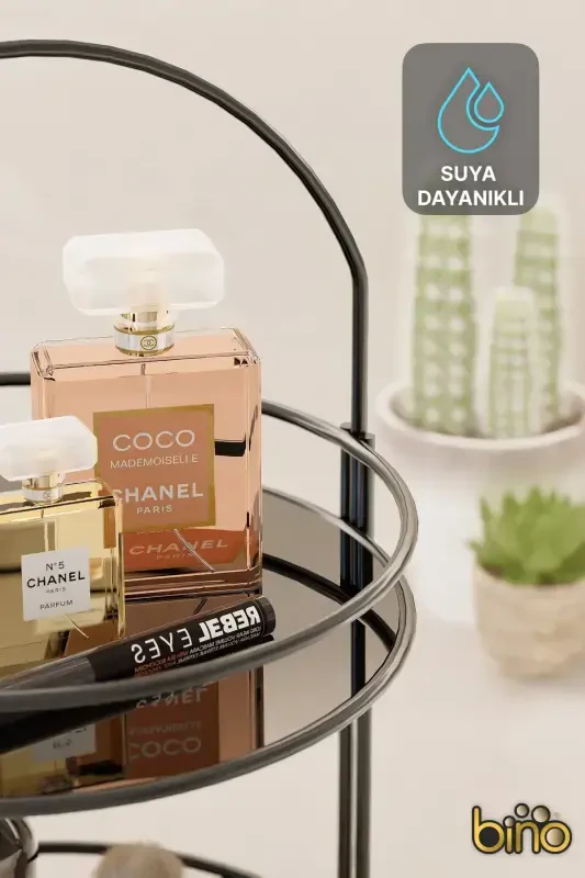 Banyo Tartibga Solgich 2 Qavatli 40CM Qora Hashamatli Tartibga Soluvchi Banyo Raf Shampoonlik Dekorativ - 5