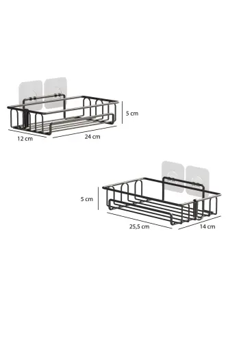 Banyo tartibga soluvchi Shampunlik Banyo dush javoni 2 dona Banyo javoni Mat qora St242h - 5