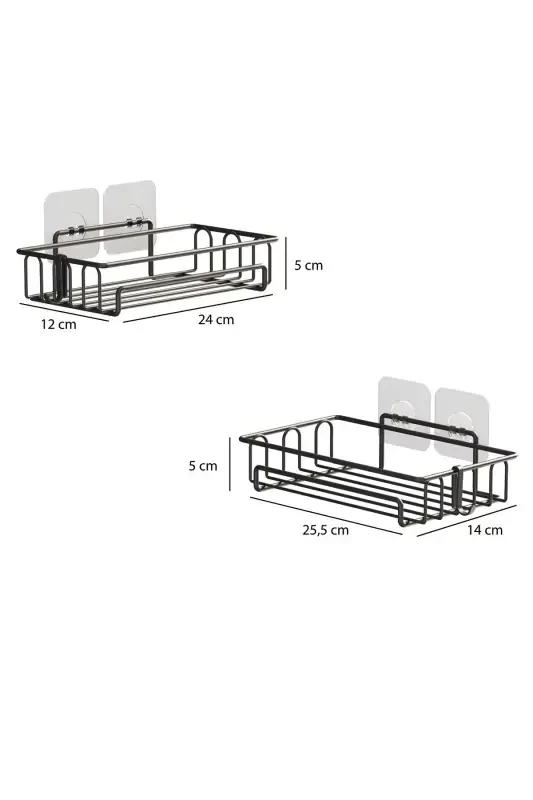Banyo tartibga soluvchi Shampunlik Banyo dush javoni 2 dona Banyo javoni Mat qora St242h - 4