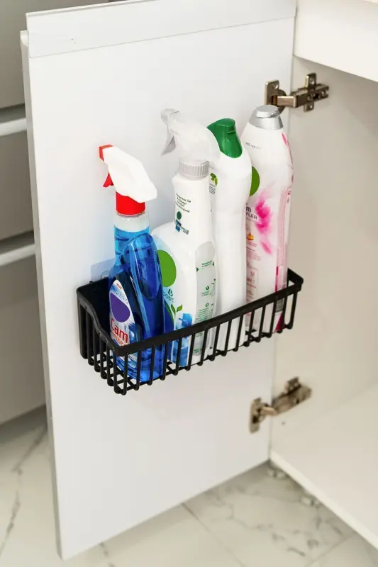 Banyor Yopishqochi Vanna Xonasi Rafı, 2 ta Vanna Xonasi Tartibga Solishtiruvchi, Dush Rafı Tartibga Solishtiruvchi Shampunlik, Plastik - 6