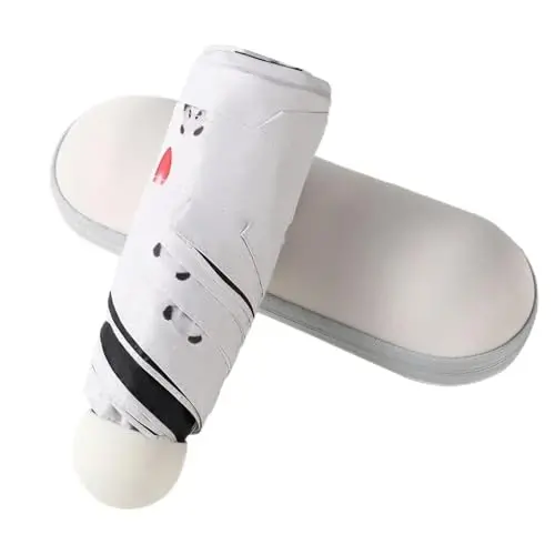 BAODINI Travel Mini Umbrella for Purse With Case Small Compact UV Sun Protection Sun Lightweight Tiny Pocket Umbrella for Women Kids and Men - BAODINI