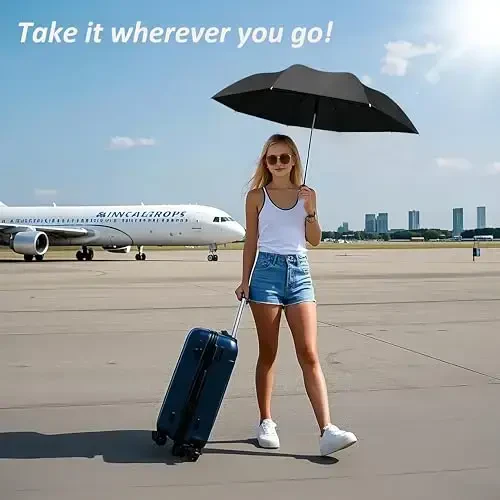 BAODINI Travel Essentials Hamyon uchun mini soyabon G'ilofli kichik ixcham UV quyoshdan himoya Yengil kichkina cho'ntak Qo'lda ochiladigan yopiladigan soyabon Ayollar bolalar va erkaklar uchun Hamyon ryukzakiga mos - BAODINI (1)