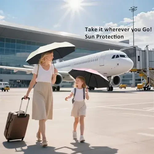 BAODINI Travel Essentials Hamyon uchun mini soyabon G'ilofli kichik ixcham UV quyoshdan himoya Yengil kichkina cho'ntak Qo'lda ochiladigan yopiladigan soyabon Ayollar bolalar va erkaklar uchun Hamyon xalta uchun mos - 2